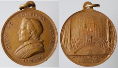 Medaglie papali. Pio IX medaglia anno XXIV concilio ecumenico 1869. AE gr. 12,15 mm 32