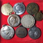 Medaglie. Savoia. Lotto di 9 medaglie in vari metalli.