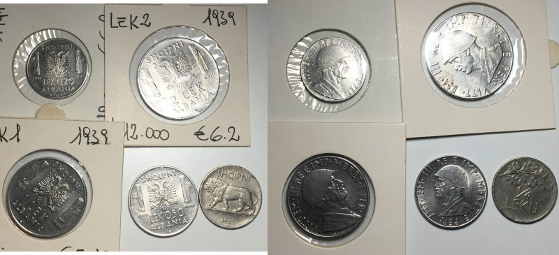 Regno d'Italia. Albania. Vittorio Emanuele III Lotto di 4 monete. Conservazioni ...