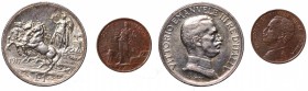 Regno d'Italia. Lotto di 2 monete Vittorio Emanuele III in alta conservazione