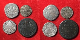 zecche Italiane. Lotto di 4 monete da catalogare (Ferrara, Ancona, Venezia, Roma).
