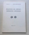 BOLLETTINO DEL CIRCOLO NUMISMATICO NAPOLETANO – Napoli, Gennaio-Dicembre 1974-1975. Brossra ed. pp. 94, tav. 1 e ill. b/n. Dall' Indice: L. Quarantino...