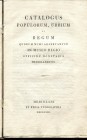 CATTANEO G. – Catalogus populorum, urbim regum quorum numi adservantur in Museo Regio officinae monetariae Mediolanensis. Milano, 1813. Pp. 76. Ril. c...