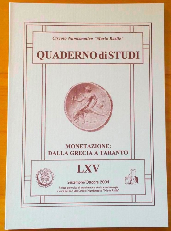 Circolo Numismatico “Mario Rasile” Quaderno di studi LXV. Formia, Settembre- Ott...
