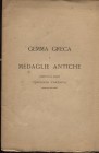 CORDOVA V. – Gemma greca e medaglie antiche. Roma, 1896. Pp. 15. Ril ed. Buono stato, raro.