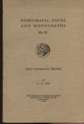 COX D. H. – The Caparelli hoard. N.N.A.M 43. New York, 1930. Ril. ed, Importante ritrovamento di monete veneziane. Buono stato ripostiglio di soldini ...