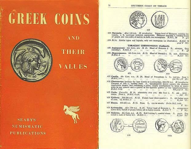 SEABY H. A. - Greek coins and their values. London, 1966. 218 pages, 8 plates, n...