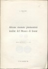 TRICOU J. - Alcune monete piemontesi inedite del Museo di Lione. Mantova, 1967. Pp. 6, ill. nel testo. ril. ed. buono stato.