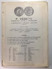 Vegeto F. Milano, aprile 1964. Listino di vendita, con tavole b/n, scritte interne