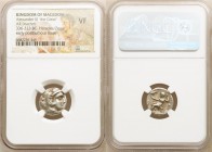 MACEDONIAN KINGDOM. Alexander III the Great (336-323 BC). AR drachm (15mm, 1h). NGC VF. Late lifetime-early posthumous issue of Sardes, ca. 323-319 BC...