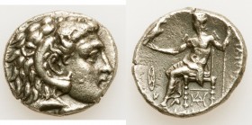 MACEDONIAN KINGDOM. Philip III Arrhidaeus (323-317 BC). AR tetradrachm (25mm, 16.84 gm, 6h). About VF, light porosity. 'Babylon', ca. 323-317 BC. Head...