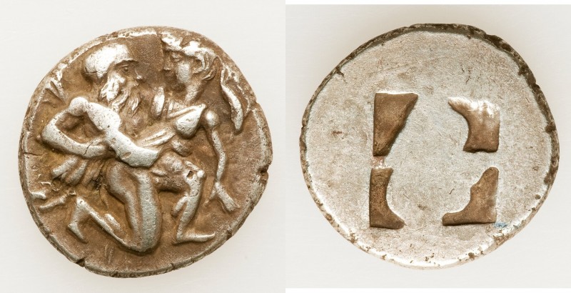 THRACIAN ISLANDS. Thasos. Ca. 500-450 BC. AR drachm (18mm, 8.51 gm). Choice Fine...