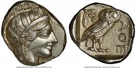 ATTICA. Athens. Ca. 440-404 BC. AR tetradrachm (24mm, 17.19 gm, 4h). NGC MS 5/5 - 4/5, brushed. Mid-mass coinage issue. Head of Athena right, wearing ...