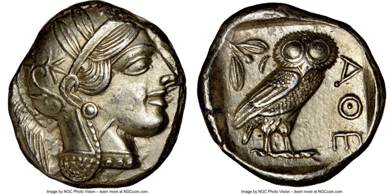 ATTICA. Athens. Ca. 440-404 BC. AR tetradrachm (23mm, 17.22 gm, 1h). NGC Choice ...