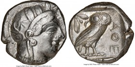 ATTICA. Athens. Ca. 440-404 BC. AR tetradrachm (24mm, 17.18 gm, 1h). NGC XF 5/5 - 4/5. Mid-mass coinage issue. Head of Athena right, wearing crested A...