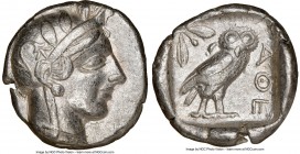 ATTICA. Athens. Ca. 440-404 BC. AR tetradrachm (24mm, 17.15 gm, 11h). NGC Choice VF 5/5 - 3/5. Mid-mass coinage issue. Head of Athena right, wearing c...