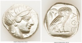 ATTICA. Athens. Ca. 440-404 BC. AR tetradrachm (24mm, 17.11 gm, 1h). XF. Mid-mass coinage issue. Head of Athena right, wearing crested Attic helmet or...