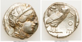 ATTICA. Athens. Ca. 440-404 BC. AR tetradrachm (24mm, 17.15 gm, 10h). Choice XF. Mid-mass coinage issue. Head of Athena right, wearing crested Attic h...