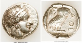 ATTICA. Athens. Ca. 440-404 BC. AR tetradrachm (24mm, 17.14 gm, 7h). XF. Mid-mass coinage issue. Head of Athena right, wearing crested Attic helmet or...