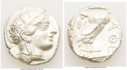 ATTICA. Athens. Ca. 440-404 BC. AR tetradrachm (26mm, 17.00 gm, 6h). Choice XF. Mid-mass coinage issue. Head of Athena right, wearing crested Attic he...