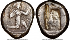 ACHAEMENID PERSIA. Darius I-Xerxes II (5th century BC). AR siglos (16mm, 5.52 gm). NGC XF 4/5 - 5/5. Ca. 485-480 BC. Persian king or hero, wearing cid...