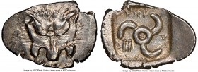 LYCIAN DYNASTS. Mithrapata (ca. 390-360 BC). AR sixth-stater (15mm, 1.13gm, 12h). NGC MS 5/5 - 5/5. Uncertain mint. Lion scalp facing / MEΘP-AΠ-AT-A, ...