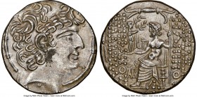 SELEUCID KINGDOM. Philip I Philadelphus (ca. 95/4-76/5 BC). Aulus Gabinius, as Proconsul (57-55 BC). AR tetradrachm (27mm, 1h). NGC AU, light scratche...