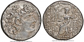 SELEUCID KINGDOM. Philip I Philadelphus (ca. 95/4-76/5 BC). Aulus Gabinius, as Proconsul (57-55 BC). AR tetradrachm (27mm, 12h). NGC Choice XF. Posthu...