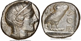 NEAR EAST or EGYPT. Ca. 5th-4th centuries BC. AR tetradrachm (24mm, 17.29 gm, 9h). NGC MS 4/5 - 3/5, test cuts. Head of Athena right, wearing crested ...