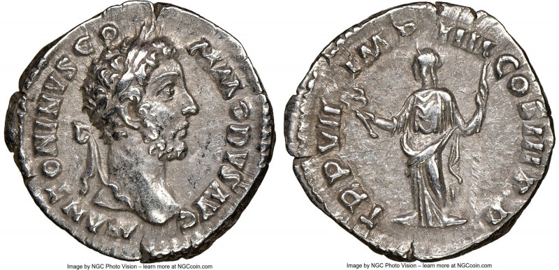 Commodus, as Augustus (AD 177-192). AR denarius (19mm, 6h). NGC Choice XF. Rome,...