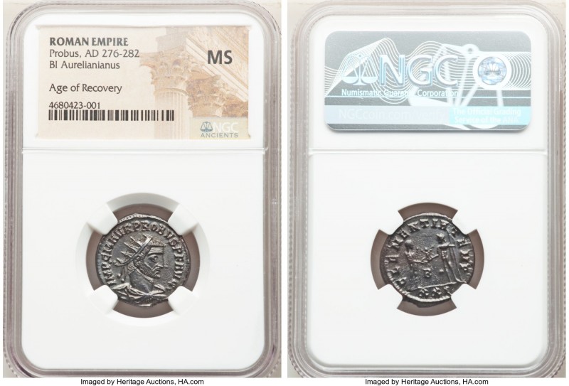 Probus (AD 276-282). BI antoninianus (21mm, 12h). NGC MS. Antioch, 2nd officina,...