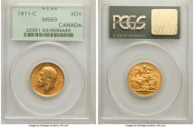 George V gold Sovereign 1911-C MS63 PCGS, Ottawa mint, KM20. Conservatively graded. AGW 0.2355 oz. 

HID09801242017

© 2020 Heritage Auctions | Al...