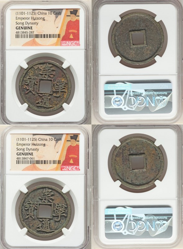 Northern Song Dynasty. Hui Zong (960-1127) 20-Piece Lot of Certified 10 Cash ND ...