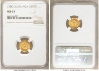 Republic gold 2 Colones 1900 MS64 NGC, Philadelphia mint, KM139. AGW 0.0450 oz. 

HID09801242017

© 2020 Heritage Auctions | All Rights Reserved