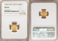 Republic gold 2 Colones 1900 MS64 NGC, Philadelphia mint, KM139. AGW 0.0450 oz. 

HID09801242017

© 2020 Heritage Auctions | All Rights Reserved