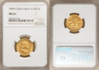Republic gold 10 Colones 1899 MS61 NGC, KM140. AGW 0.2251 oz. 

HID09801242017

© 2020 Heritage Auctions | All Rights Reserved