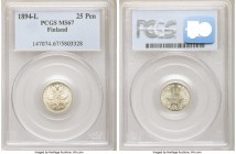 Russian Duchy. Nicholas II 25 Pennia 1894-L MS67 PCGS, Helsinki mint, KM6.2. Crisply struck untoned gem. 

HID09801242017

© 2020 Heritage Auction...