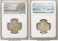 Charles VI Gros (1380-1422) MS61 NGC, 26mm. 

HID09801242017

© 2020 Heritage Auctions | All Rights Reserved