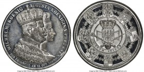 Prussia. Wilhelm I white-metal "Coronation" Medal 1861-Dated MS64 NGC, Henckel-3929. 41mm. By C. Pfeuffer. WILHELM KOENIG AUGUSTA KOENIGIN V. PREUSSEN...