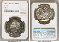 George IV Crown 1822 AU53 NGC, KM680.2, S-3805. TERTIO edge. Argent, graphite and onyx toned with scarlet-gold peripheries. 

HID09801242017

© 20...