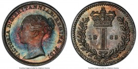 Victoria Prooflike Maundy Penny 1883 PL66 PCGS, KM727, S-3920. Target pattern toning in multiple shades. 

HID09801242017

© 2020 Heritage Auction...