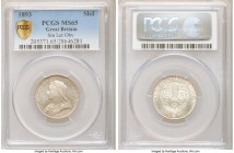 Victoria Shilling 1893 MS65 PCGS, KM780, S-3940. Veiled head type. Milky toning over prooflike surfaces. 

HID09801242017

© 2020 Heritage Auction...
