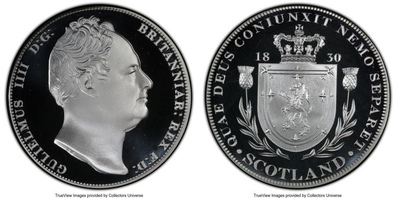 William IV silver Proof INA Retro Fantasy "Scotland" Crown 1830-Dated PR69 Deep ...