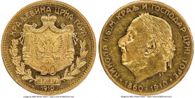 Nicholas I gold 20 Perpera 1910 AU Details (Obverse Cleaned) NGC, KM11. Issued for his 50th Year of Reign. One year type. 

HID09801242017

© 2020...