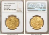 Maria I gold 4 Escudos (6400 Reis or Peça) 1799 UNC Details (Reverse Tooled) NGC, Lisbon mint, KM299, Fr-116. 

HID09801242017

© 2020 Heritage Au...