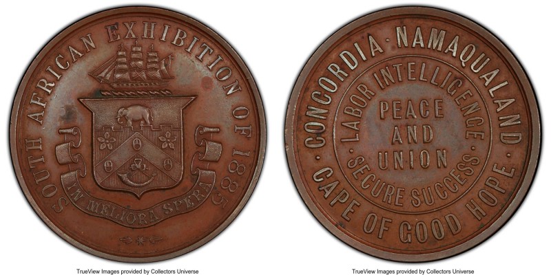 Republic bronzed Copper Specimen "Concordia Namaqualand Exposition" Medal 1885 S...