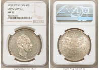 Oscar I Riksdaler Specie 1856-ST MS62 NGC, KM685, AAH-56b. Long goatee variety. Lavender and peach toning with nice cartwheel luster affect

HID0980...