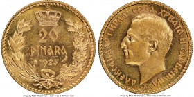 Alexander I gold 20 Dinara 1925 MS62 NGC, KM7. AGW 0.1867 oz. 

HID09801242017

© 2020 Heritage Auctions | All Rights Reserved