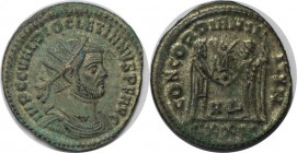 Romische Munzen, MUNZEN DER ROMISCHEN KAISERZEIT. Diocletianus 284 - 305 n. Chr. Antoninianus, Buste mit Strahlenkrone r. / Diocletian empfangt Victor...