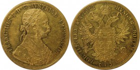 RDR – Habsburg – Osterreich, KAISERREICH OSTERREICH. Franz Joseph (1848-1916). 4 Dukaten 1912, Wien. Gold. F. 487, J. 345, S. 531. Sehr schon